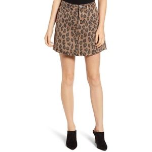 Blank NYC Leopard Print A-Line Denim Skirt sz 30